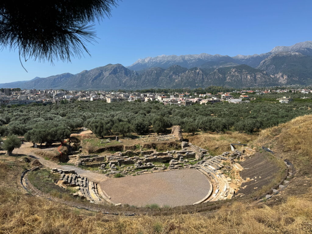 Sparta Griechenland Blick auf die Berge 