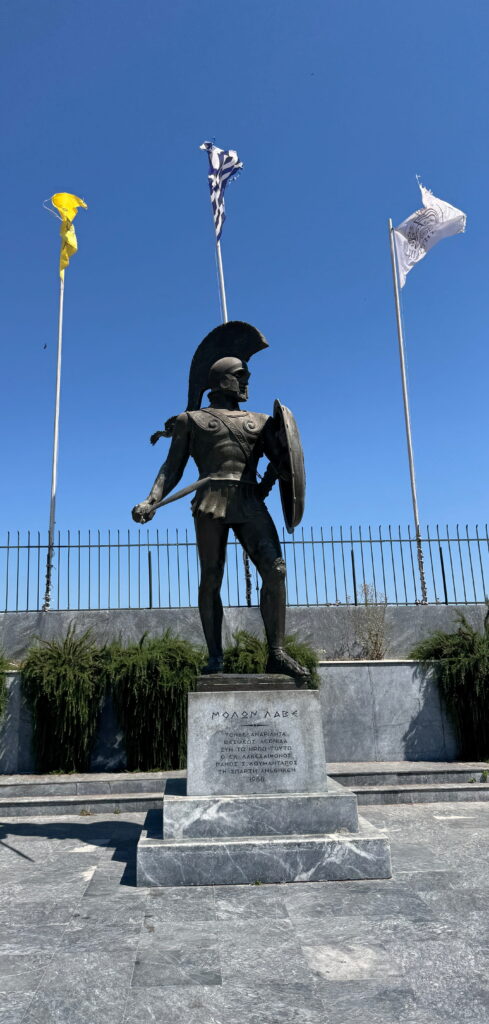 Statue des Leonidas Sparta Griechenland