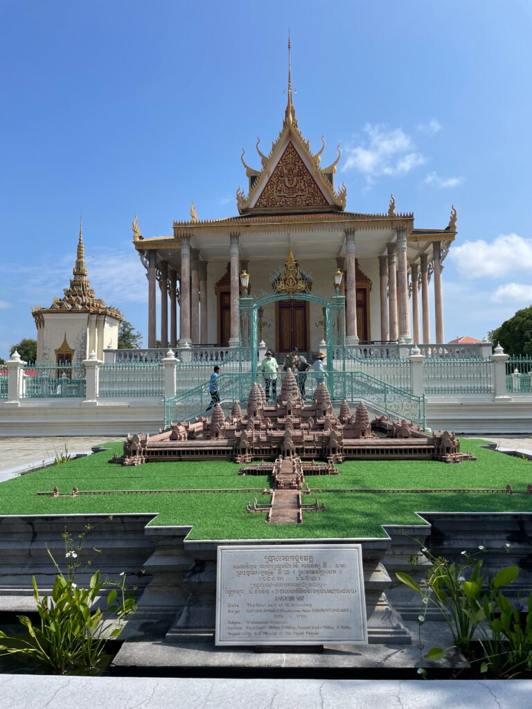 Modell von Angkor Wat im Königspalast von Phnom Penh, Kambodscha